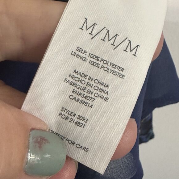 CAbi Stained Glass Keyhole Sleeveless Top M Lined Blue Career Summer #3093 Shirt - Picture 8 of 13